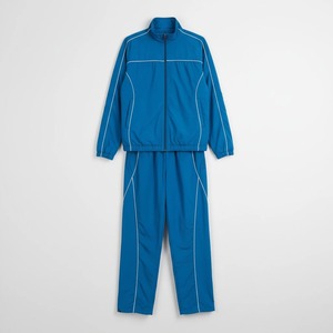 Survêtements coupe-vent en nylon de qualité supérieure 2026, ensemble 2 pièces, avec logo personnalisé et passepoil, tenues de sport unies pour hommes - Product Image 3