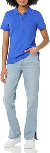 T-shirt décontracté en jersey tricoté respirant à manches courtes de couleur unie pour femme - Product Image 5