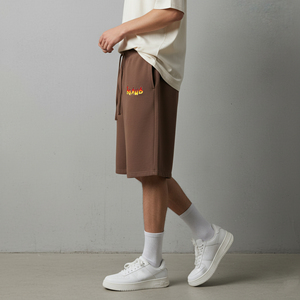 Comfortable Solid Color Eco-Friendly Canvas Men's <b>Elastic</b> Waist Cargo Shorts Summer Casual Breathable Quick Dry High Street - Product Image 3