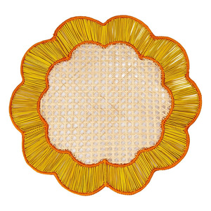 Sous-plat festonné unique en jonc de mer pour la décoration de table, dessous-de-plat en rotin de Noël, couleur personnalisée du Vietnam - Product Image 6