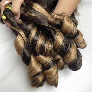 Cabello Virgen Natural Vietnamita con Rizos Elásticos Color Piano, Cabello Humano de Lujo Súper Doble Trama, Envío Rápido desde Fábrica, Súper Trama Doble - Product Image 3