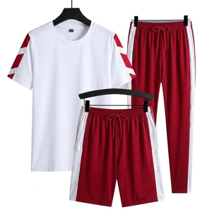 Survêtement d'été unisexe léger à col rond avec options de logo personnalisé, tissu polyester/nylon respirant et à séchage rapide - Product Image 2