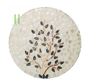 Wholesale Round Mother of Pearl <b>Placemat</b> Handmade Capiz Shell Inlay <b>Table</b> Mat Luxury Dining <b>Table</b> Decor Natural Shell <b>Placemat</b> - Product Image 3