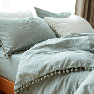 Linen Waterproof Hotel <b>Flat</b> Sheet Set Solid Style Breathable Eco-Friendly Home Bedding Adults All Season - Product Image 4