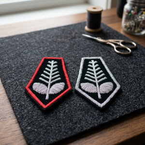Custom Embroidered Lace <b>Collar</b> Badge with Anchor and Laurel Wreath Sew-On Fabric Patch for Uniform Garment Safety <b>Pin</b> - Product Image 4