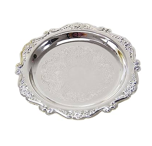 Plato de Servir de Aluminio Grabado, Plato Decorativo para el Hogar, Plato de Lujo para Fiestas, Cenas y Frutas, Plato Popular de Aluminio - Product Image 3