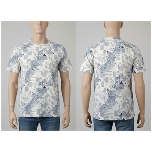 เสื้อยืดผู้ชายสีขาวแบบสั่งทำพิเศษ ลายพิมพ์ คอโอ แขนสั้น ผ้าฝ้าย สวมใส่สบาย ทรงปกติ - Product Image 1