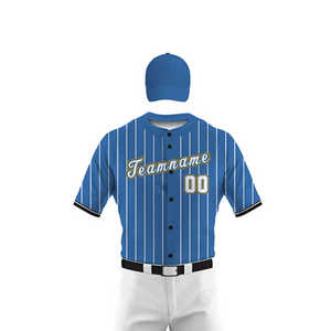 Uniformes de baseball personnalisés pour adultes, haute qualité, col en V, devant court, faible MOQ, vêtements de sport, coupe confortable, nom et numéro personnalisés - Product Image 5