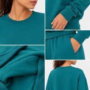 Sudadera para mujer, mezcla de algodón premium, tela cálida y cómoda, estilo relajado, manga larga, tacto suave, ropa perfecta para el día a día. - Product Image 5