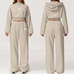 Ensemble de survêtement évasé pour femme de haute qualité, tissu doux, tenue décontractée élégante, prix de gros - Product Image 3