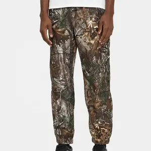 Pantalones de talla grande para hombre, ropa informal con estampado de árbol real, Camuflaje, caza, jungla, camping, bosque, verano, 2023