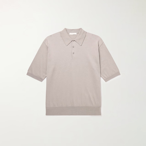 Camiseta de Manga Corta para Hombre, 100% Algodón, Secado Rápido, Color Gris Taupe, Puños Acanalados, Cuello Abierto, Casual, Personalizable, Venta al Por Mayor - Product Image 3