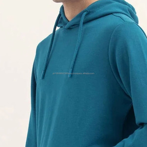 Sweat à capuche en molleton 100% coton pour homme, sweat-shirt lourd à col à capuche et coupe ample, motif uni - Product Image 5