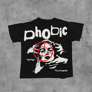 เสื้อยืดโพลีเอสเตอร์/คอตตอนทรงบ็อกซี่ หลวมสบาย ระบายอากาศได้ดี เป็นมิตรกับสิ่งแวดล้อม สตรีทแวร์ น้ำหนักมาก พิมพ์ลายดิจิทัล ความยาวปกติ - Product Image 3