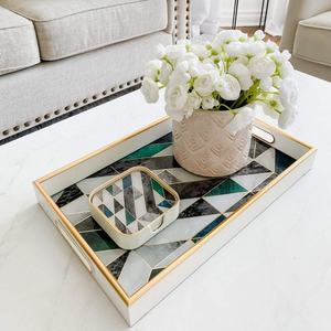 Bandeja Blanca de Lujo con Impresión UV Personalizada de Fábrica, Bandeja de Servicio de Alta Calidad para Restaurantes - Product Image 1