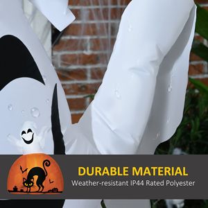 Fantasma Gonfiabile di Halloween da 1,5 m con Base a Zucca, Luci LED Esterne, Materiale PVC, Articolo Decorativo per Halloween - Product Image 6