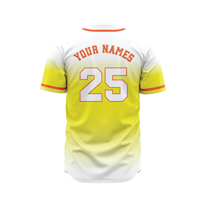 เสื้อเบสบอลทีมแบบกำหนดเอง ยูนิเซ็กซ์ สีแดงไล่ระดับขาว ติดกระดุม ผ้ายืดสแปนเด็กซ์/โพลีเอสเตอร์ พิมพ์ลายแบบซับลิเมชั่น รับผลิตแบบ OEM/ODM ชุดกีฬา - Product Image 6