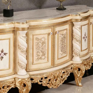 Meuble TV Buffet Classique Européen de Luxe en Bois de Mahagoni Massif Sculpté à la Main, Style Antique, Écologique, pour Salon et Appartement - Product Image 5