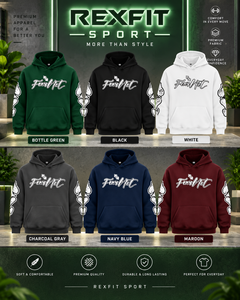 เสื้อฮู้ดผู้ชายสีเขียวป่า แขนยาว ผ้าฟลีซหนานุ่ม ทรงปกติ สไตล์สตรีทแวร์ ผ้าฝ้าย 100% มีกระเป๋า เหมาะสำหรับฤดูหนาว แบบสั่งทำพิเศษ - Product Image 4