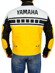 Blouson de moto réversible imperméable en peau de mouton cirée délavée noir et marron à col montant grande taille pour homme - Product Image 4
