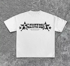 เสื้อยืดแขนสั้นลำลองผู้ชายพิมพ์ลายดาว God's Blessings ทรงปกติ คอกลม ผ้าเจอร์ซีย์คอตตอน สีขาว ดีไซน์ด้านหลัง - Product Image 2
