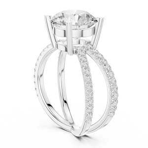 Anillo Solitario de Diamante Cultivado en Laboratorio de 3.50 CT, Oro Sólido de 14K, VS VVS EF, Corte Brillante Redondo, para Uso Diario, Boda, Estilo Moderno - Product Image 5