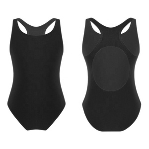 4-16 năm trẻ em cô gái cạnh tranh không tay đua Keyhole trở lại co giãn leotard Áo tắm Monokini tắm beachwear Áo Tắm - Product Image 1