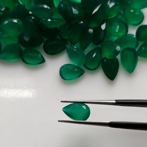 Ónix Verde Natural, Corte Pera de 9x6MM, Gema Suelta de la Mejor Calidad para Joyería, Gemas de Red Mountain - Product Image 5