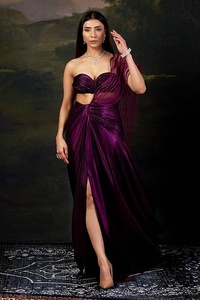 Vestido de Gala Moderno con Diseño PULSE, Cintura Baja, Bordado, Largo hasta el Suelo, Corte Entallado, Estilo Drapeado, para Fiestas y Bodas - Product Image 2