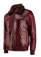 Vestes bomber en peau de mouton pour homme, super tendance, de haute qualité, design personnalisé, coupe-vent, poche décorative, nouvelle arrivée