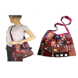 Bolso Bandolera Étnico Tribal Banjara Bordado a Mano Estilo Vintage para Mujer, Bolso Cruzado Bohemio Gitano para Festival - Product Image 2