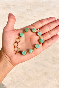 กำไลข้อมือคริสตัลหินดิบธรรมชาติ ชุบทอง ทำมือ เครื่องประดับอัญมณีดิบสำหรับผู้หญิง - Product Image 6