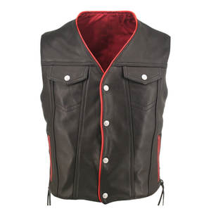 Chaleco de Cuero para Hombre de Alta Calidad, 100% Cuero, Resistente al Viento, Diseño y Logotipo Personalizados, Precio Razonable - Product Image 1