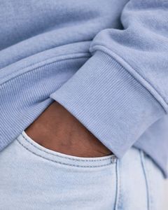 Sweat à capuche bleu ciel pour homme avec patte de boutonnage, double poche poitrine, style streetwear décontracté, fabricant sur mesure - Product Image 5