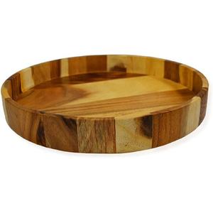 Bandeja de Té Rústica de Madera de Nogal, Bandeja de Servicio de Madera Maciza, Plato para Servir Aperitivos, Plato para Guardar Alimentos, para Hotel y Hogar - Product Image 5