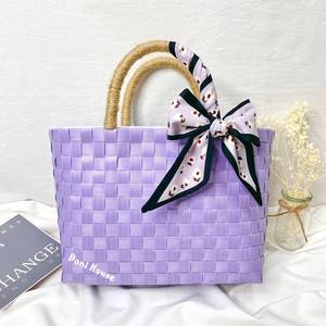 Bolso de Mano de Plástico Reciclado de Moda, Bolso Ecológico y Sostenible, Bolso de Compras Reutilizable para Uso Diario - Product Image 6