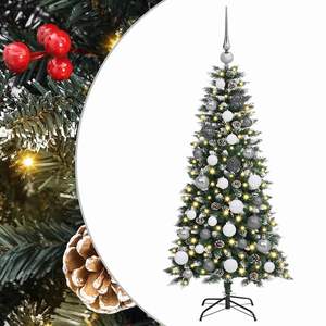 Árbol de Navidad Artificial Verde de 47.24 Pulgadas con 150 Luces LED Decorativas Navideñas - Product Image 2