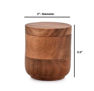 Recipiente de Madera Artesanal Vintage de Excelente Calidad con Acabado Natural para Almacenamiento de Especias, Gran Capacidad, para Uso Diario en la Cocina - Product Image 2