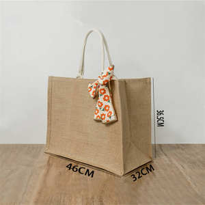 Bolsa de Compras Resistente de Yute para el Mercado Diario y Uso Promocional - Product Image 3