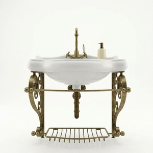 Soporte de lavabo de metal resistente para exteriores, de hierro forjado, personalizado, tradicional, para venta al por mayor - Product Image 1