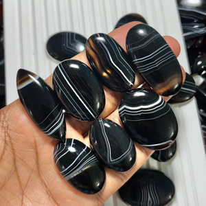 Agate rayée 100% naturelle de haute qualité, idéale pour la création de bijoux - Lot de pierres précieuses en vrac incroyablement magnifiques - Product Image 1