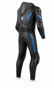 X Aerodynamic Hump One-Piece Leather Motorcycle <b>Suit</b> | Black <b>Red</b> Gray | X Logo | OEM ODM Manufacturer | Premium Design | Racing - Product Image 2