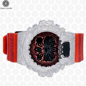 Charm Jewells Sport Watch Analog Display <b>Red</b> Stainless Steel Band 40mm Case Mechanical Movement 10 Bar Water Resistance Unisex - Product Image 1