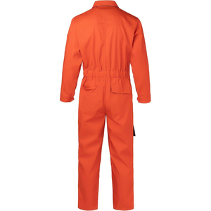 Combinaison de travail orange pour homme, haute visibilité, polyester, uniforme, manches longues, combinaison industrielle, poches, fermeture éclair sur le devant, Oeko-Tex - Product Image 6