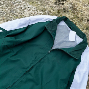 Men's Color Blocking <b>Racer</b> <b>Jacket</b> Windproof Polyester Stand Collar Zipper Closure Sporty Autumn Wear - Product Image 6