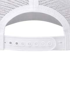 Casquette de baseball blanche style camionneur, dos en maille respirante, réglable avec fermeture snapback, unie, personnalisable avec logo, pour activités de plein air, décontractée et sportive - Product Image 6