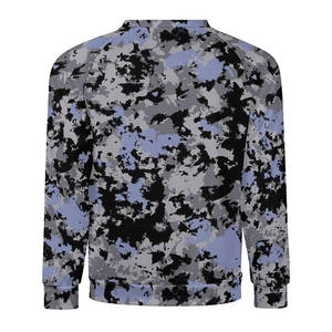 Nueva Sudadera Personalizada para Hombre, con Estampado de Camuflaje Digital, Estilo Urbano, Talla Grande, Algodón Grueso, Color Azul Camuflaje - Product Image 2
