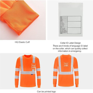 เสื้อกั๊กสะท้อนแสงสีเหลืองและสีส้มสำหรับงานก่อสร้าง งานจราจร แขนยาว ผ้าโพลีเอสเตอร์ สำหรับทุกเพศ ขายส่ง - Product Image 5