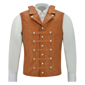 Chaleco de Cuero Napa Genuino Hecho a Mano con Tachuelas para Hombre, Estilo Gótico Biker, Venta al por Mayor, Fabricante de Marca Privada - Product Image 5