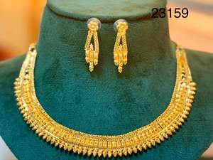 Nouvelle collection MOLL JEWELLERS : Parure florale tendance en alliage plaqué or 24 carats avec zircon, collier et boucles d'oreilles, cadeau de mariage pour femme - Product Image 4